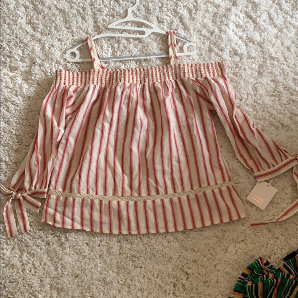 Red and Cream Top
